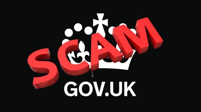 HMRC Scam Alert With The Word Scam Written In Red Across Hmrc Logo